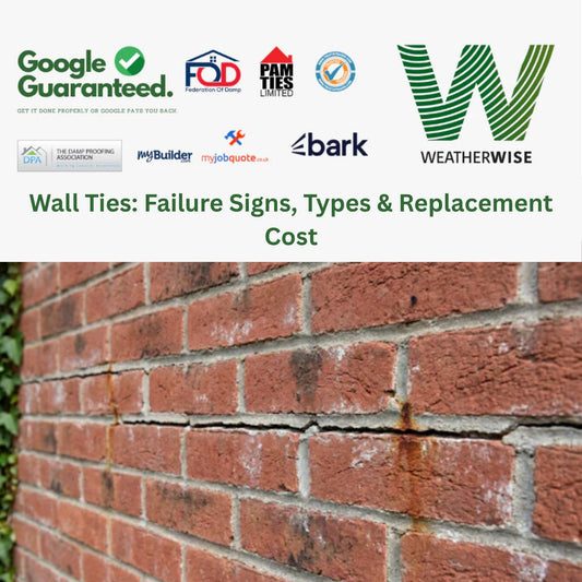 Structural horizontal crack visible along mortar bed in brick masonry wall