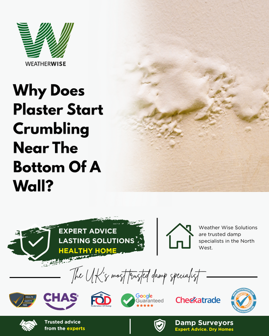 crumbling-plaster-bottom-of-wall-manchester-weather-wise-solutions-limited