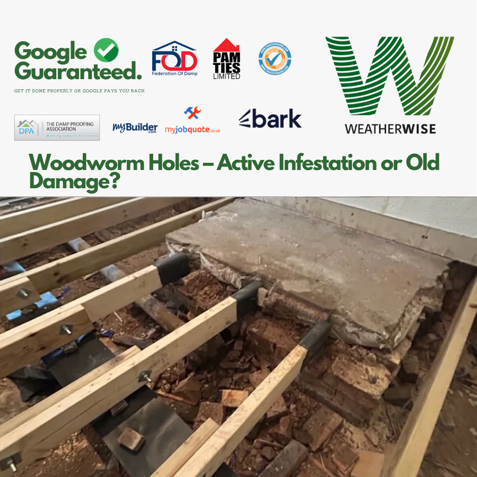 Woodworm Holes – Active Infestation or Old Damage?