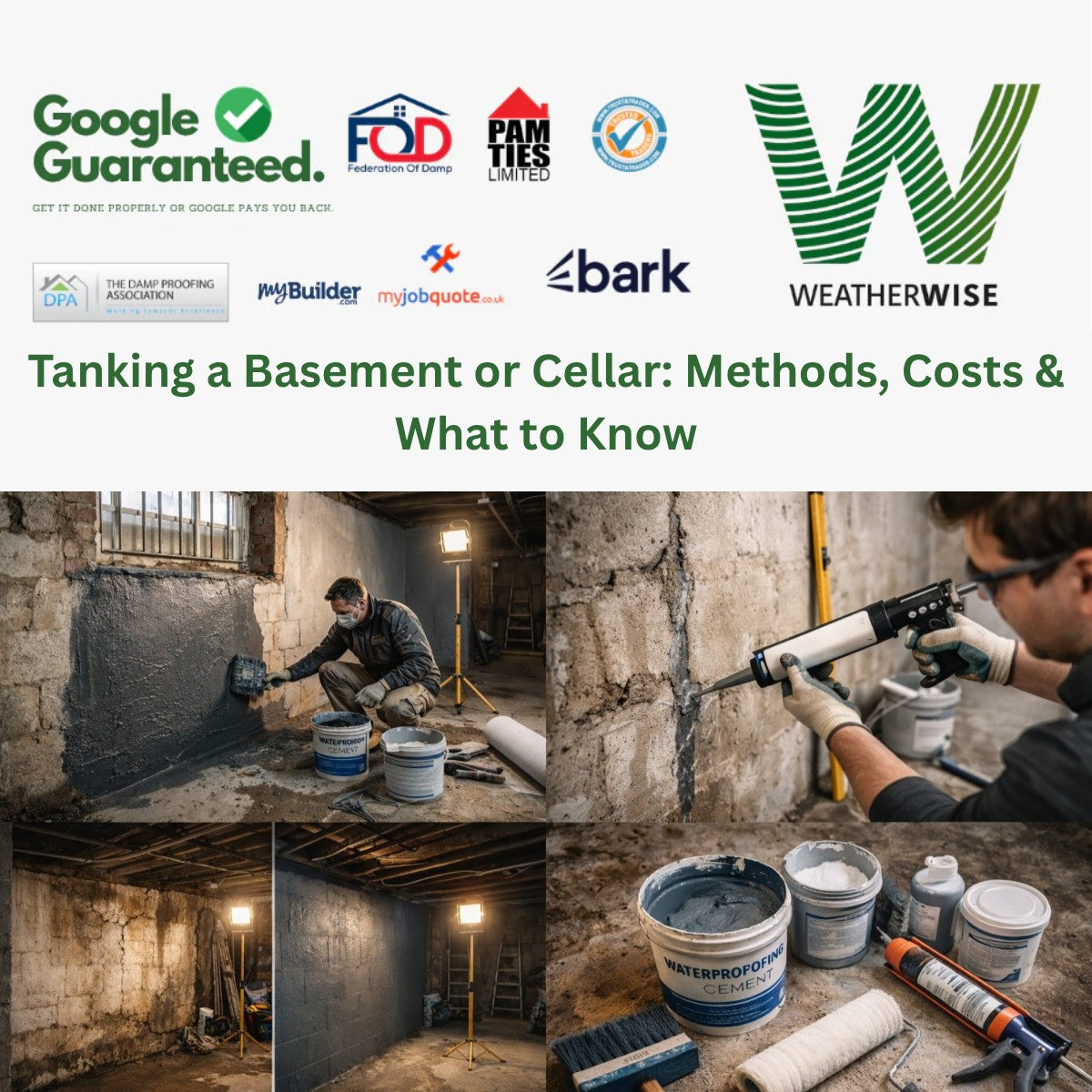 Tanking a Basement or Cellar: Costs, Methods, and What Works