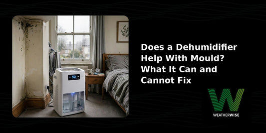 Does a Dehumidifier Help With Mould What It Can and Cannot Fix - dehumidifier in damp bedroom with mould