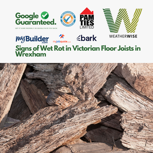 Signs of Wet Rot in Victorian Floor Joists in Wrexham