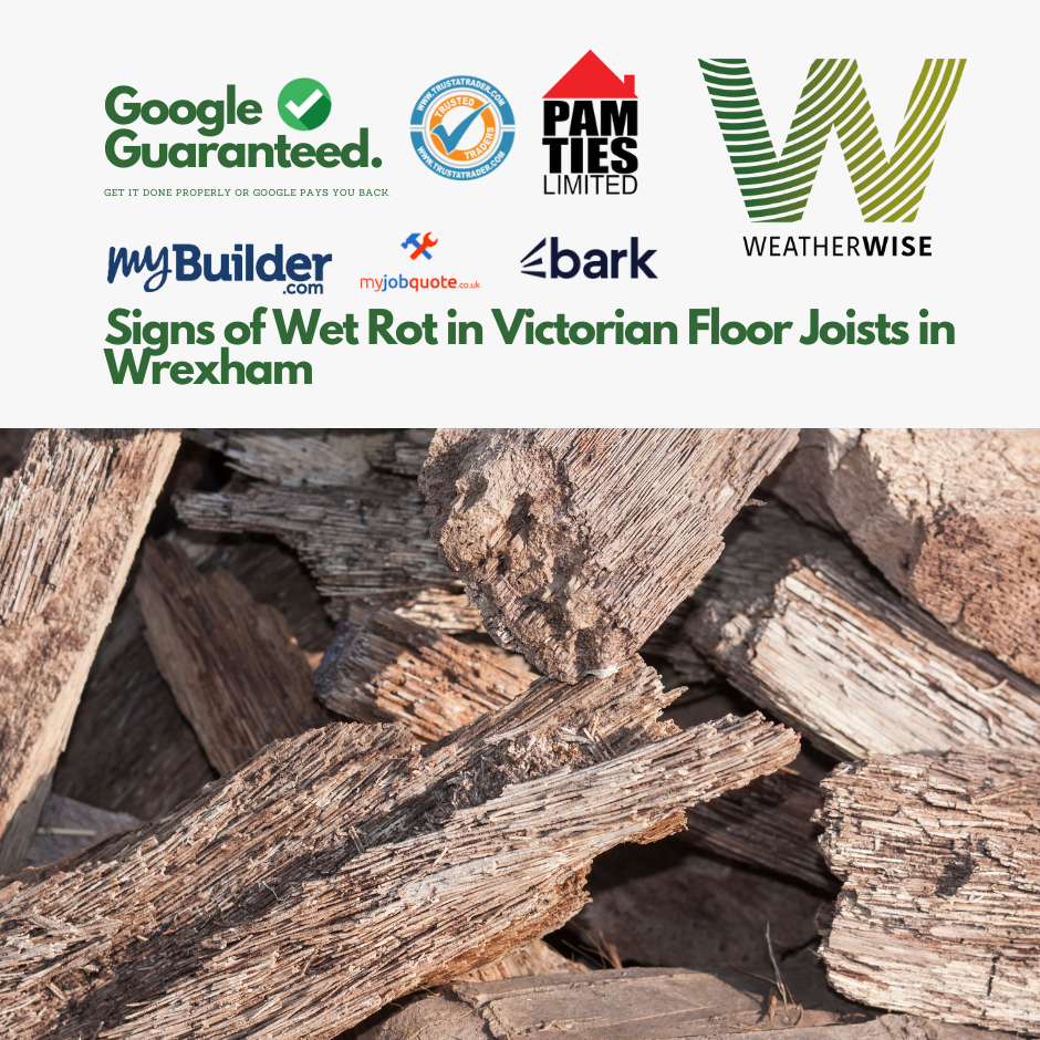 Signs of Wet Rot in Victorian Floor Joists in Wrexham