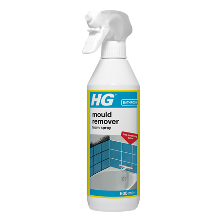 HG mould remover foam spray | Effective Mould Spray & Mildew Cleaner, Removes Mouldy Stains From Walls, Tiles, Silicone Seals & More